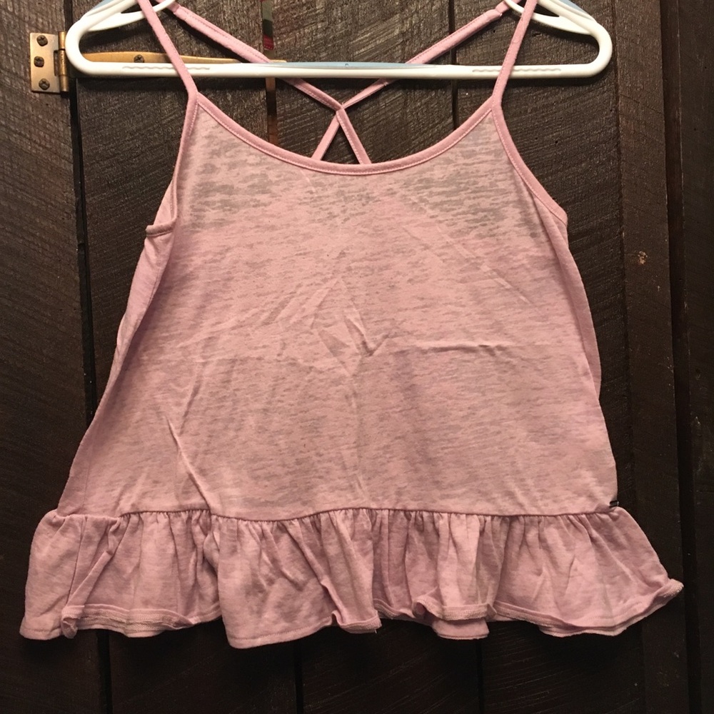 Garage Ruffle Hem Tank Top